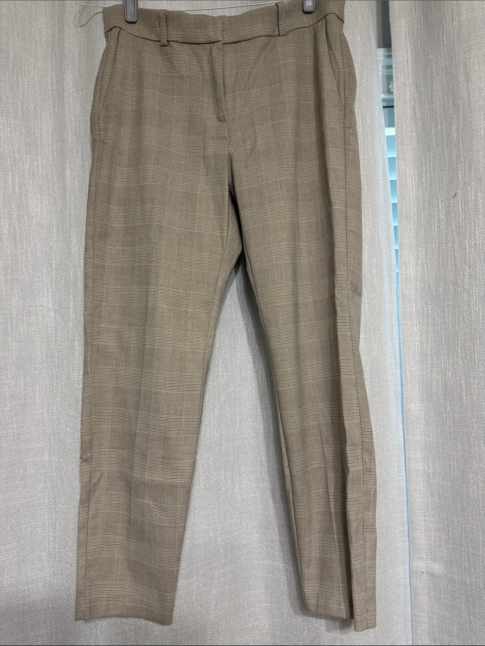 H&M Beige size 12 Plaid dress Pants never worn but washed